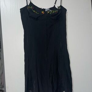 Princess Polly Black Dress with Vibrant Floral Details